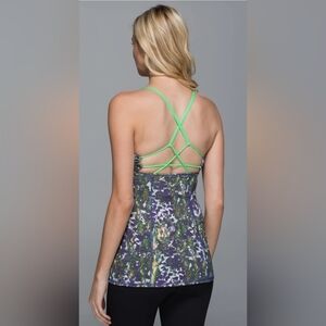 lululemon Dancing Warrior Tank - Floral Sport White Multi/ Pistachio-